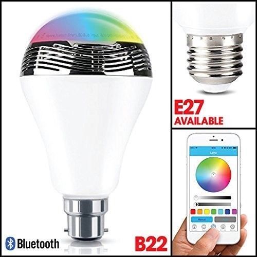 Smart LED Bluetooth Light Bulb Speaker B22 & E27 4.0+ EDR Music Timer Wireless