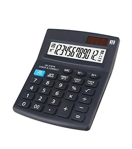 MSC Battery/Solar 12-Digit Small Calculator Ideal Stationery for School/Office 2