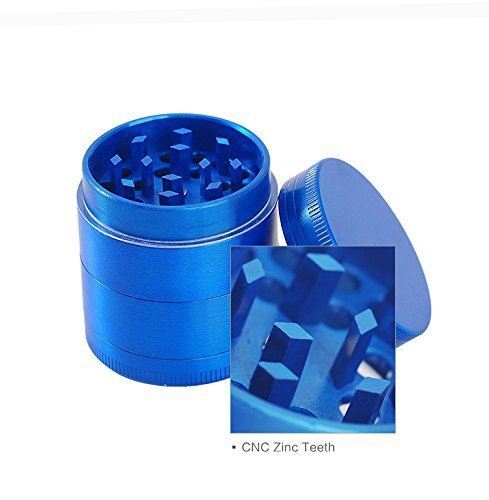Premium Aluminium Herb Grinder with Sifter and Magnetic Top for Spice, Blue