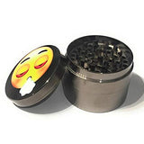 MSC - REDi Emoji Face Premium Aluminium Herbal Grinder with Sifter and Magnetic Top for Spice, Dry Herbs and Tobacco - Quality Built 2.15 Inch / 55mm Grinder 1pcREDiGrind