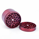 MSC - Premium Aluminium Herbal Grinder with Sifter and Magnetic Top for Spice, Dry Herbs and Tobacco - Quality Built 2.15 Inch / 55mm Grinder Red1pc