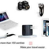 World Wide International Universal Travel Charger Adapter 2 USB AU/UK/US/EU Plug